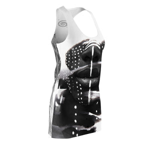 Tribe Face Women's Cut & Sew Racerback Dress (AOP)