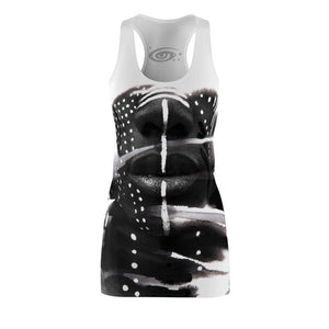 Tribe Face Women's Cut & Sew Racerback Dress (AOP)