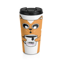 Load image into Gallery viewer, Coffee Cat Stainless Steel Travel Mug