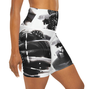 Facez of Africa High Waisted Yoga Shorts (AOP)