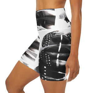 Facez of Africa High Waisted Yoga Shorts (AOP)