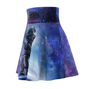 Spaceman Landed Women's Skater Skirt