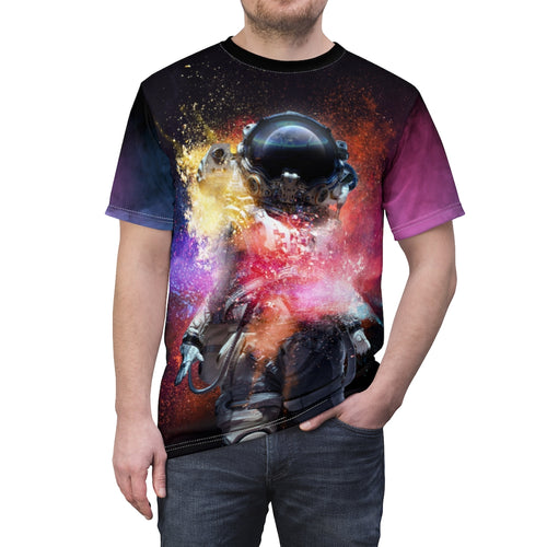 Spaceman Colorful Explosion Unisex AOP Cut & Sew Tee