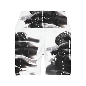 Facez of Africa High Waisted Yoga Shorts (AOP)