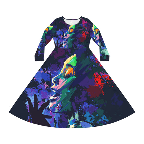 Women's Long Sleeve Dance Dress (AOP)