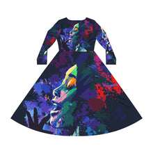 Load image into Gallery viewer, Women&#39;s Long Sleeve Dance Dress (AOP)