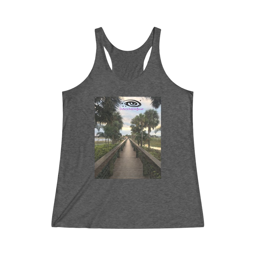 Florida Walkway Women's Tri-Blend Racerback Tank