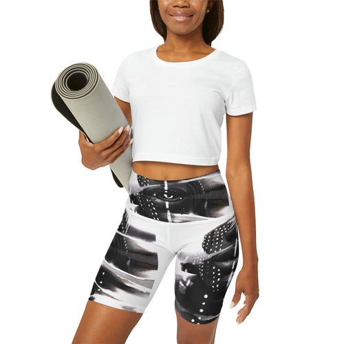 Facez of Africa High Waisted Yoga Shorts (AOP)