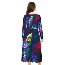 Load image into Gallery viewer, Women&#39;s Long Sleeve Dance Dress (AOP)
