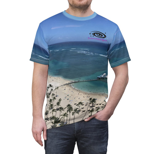 Waikiki Beach Unisex AOP Cut & Sew Tee