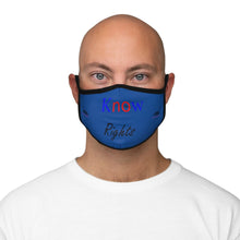 Load image into Gallery viewer, Know Rights  Fitted Polyester Face Mask