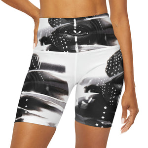 Facez of Africa High Waisted Yoga Shorts (AOP)