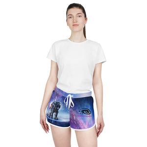 Spaceman Landing Women's Relaxed Shorts (AOP)