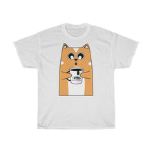 Load image into Gallery viewer, Coffee Cat Unisex Heavy Cotton Tee