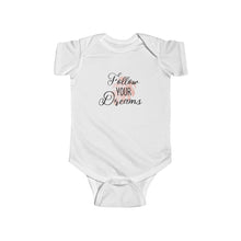 Load image into Gallery viewer, Follow Your Dreams Infant Fine Jersey Bodysuit