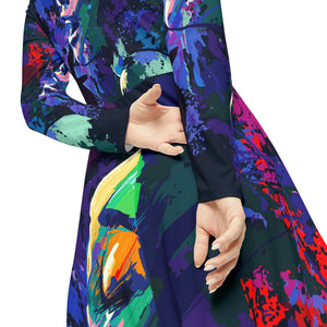 Women's Long Sleeve Dance Dress (AOP)