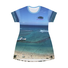 Load image into Gallery viewer, Waikiki Beach All Over Print T-Shirt Dress