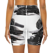 Load image into Gallery viewer, Facez of Africa High Waisted Yoga Shorts (AOP)