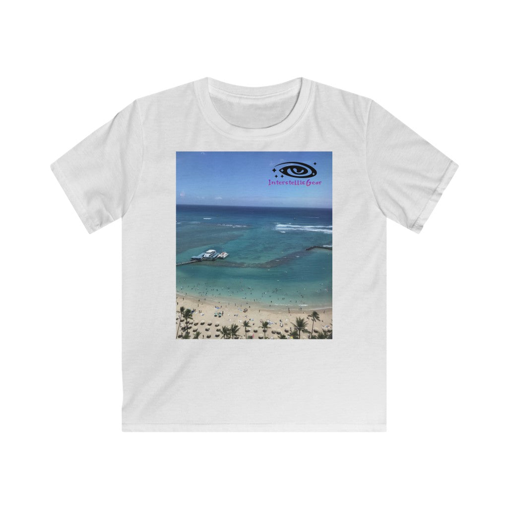 Waikiki Beach Kids Softstyle Tee