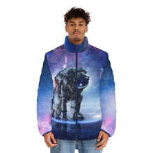 Load image into Gallery viewer, Spaceman Landing Men&#39;s Puffer Jacket (AOP)